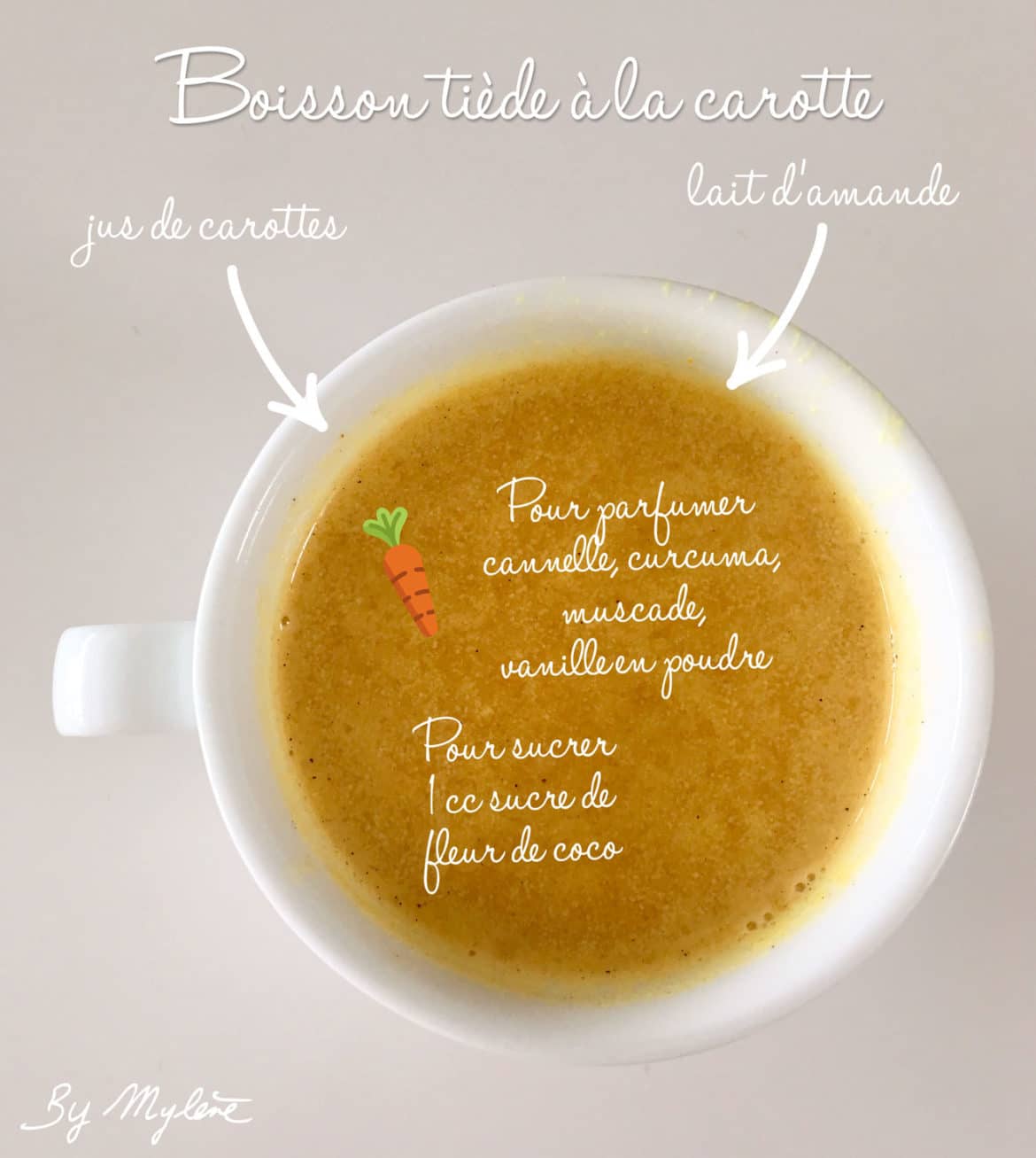 Boisson tiède revitalisante à la carotte