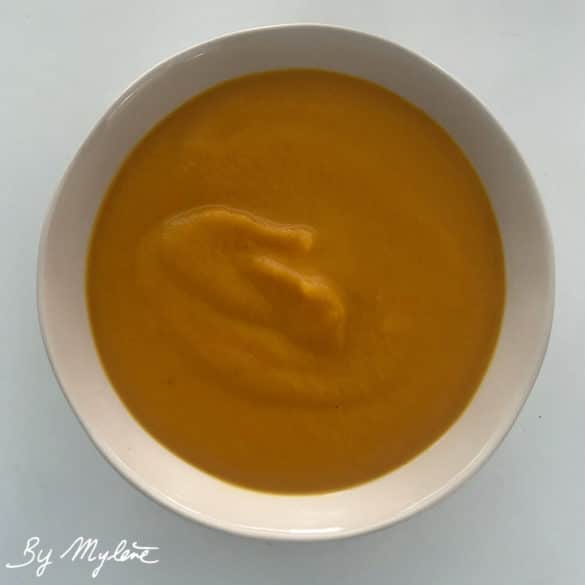 Soupe patate douce carotte lait de coco
