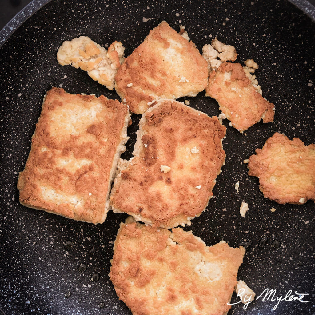 Tofu lactofermenté mariné au tamari grillé